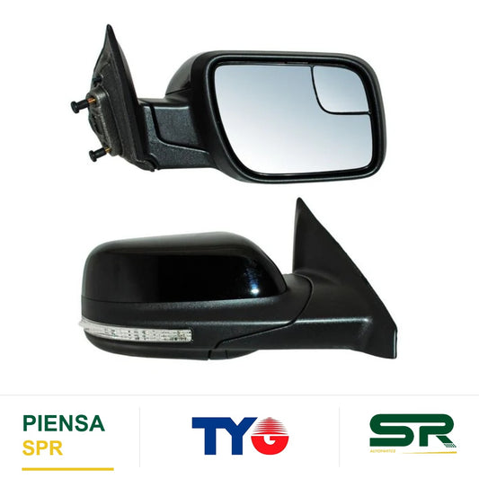 ESPEJO DERECHO ELÉCTRICO 7 PINES CON DIRECCIONAL CON DESEMPAÑANTE PARA PINTAR CON SENSOR DE PUNTO CIEGO CON LUZ INFERIOR FORD EXPLORER 2016-2019 TYG
