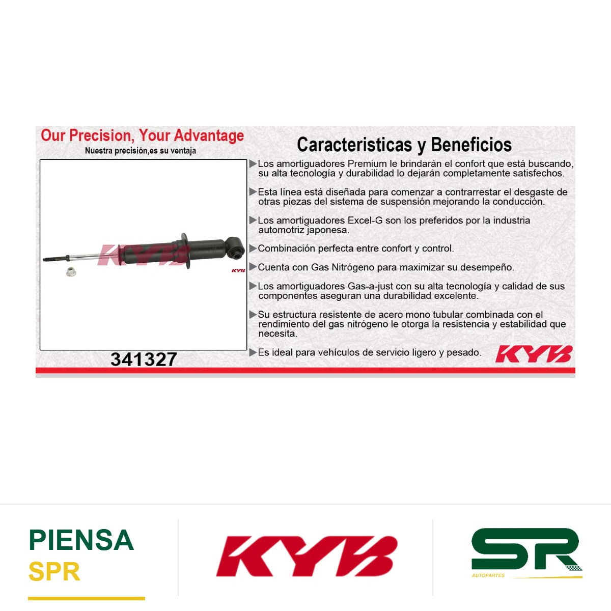 AMORTIGUADOR TRASERO GAS EXCEL-G FORD EXPLORER EXC MODELO SPORT TRAC 2WD & 4WD (2002-2003) - EXPLORER 2WD & 4WD (2004-2005) KYB