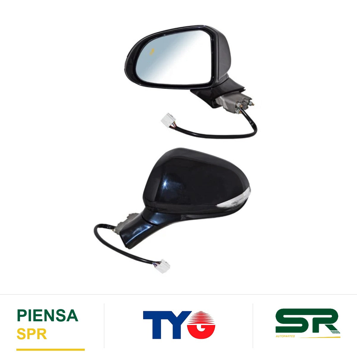 ESPEJO IZQUIERDO ELÉCTRICO PARA PINTAR CON DIRECCIONAL CON SENS PUNTO CIEGO CON LUZ INFERIOR CON DESEMPAÑANTE 10 PINES HYUNDAI SANTA FE 2019-2020 TYG