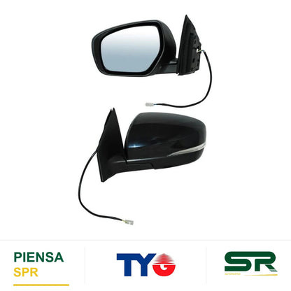 ESPEJO IZQUIERDO ELÉCTRICO 11 PINES CON DIRECCIONAL CON DESEMPAÑANTE PARA PINTAR CON SENSOR DE PUNTO CIEGO CON MEMORIA MAZDA CX-9 2013-2015 TYG