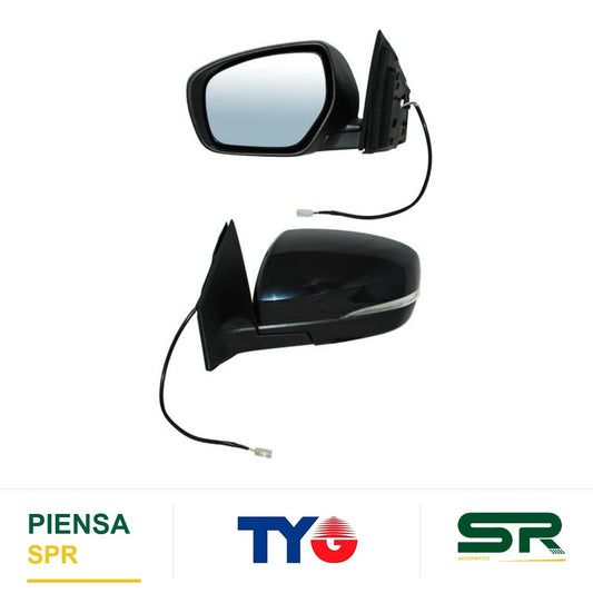 ESPEJO IZQUIERDO ELÉCTRICO 11 PINES CON DIRECCIONAL CON DESEMPAÑANTE PARA PINTAR CON SENSOR DE PUNTO CIEGO CON MEMORIA MAZDA CX9 2013-2015 TYG