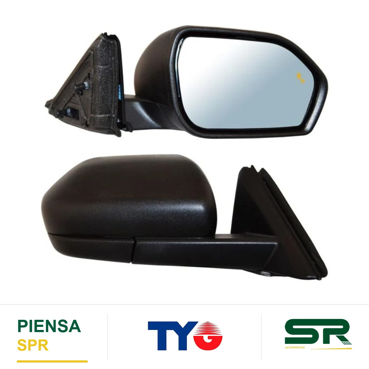 ESPEJO DERECHO ELÉCTRICO POROSO CON SENSOR PUNTO CIEGO CON DESEMPAÑANTE CON LUZ INFERIOR 8 PINES FORD EXPLORER 2020-2022 TYG