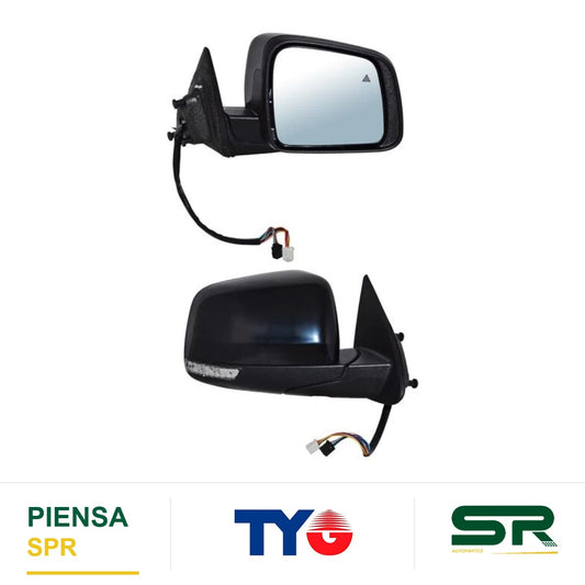 ESPEJO DERECHO ELÉCTRICO 13 PINES CON DIRECCIONAL CON DESEMPAÑANTE PARA PINTAR CON SENSOR DE PUNTO CIEGO CON MEMORIA DODGE DURANGO 2012-2020 TYG