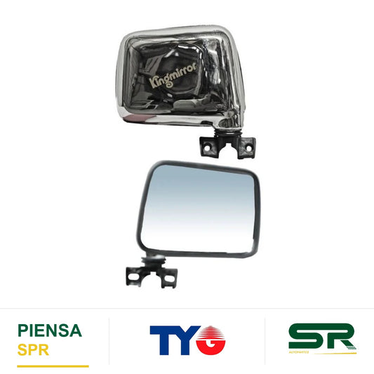 ESPEJO DERECHO MANUAL SIN CONTROL CROMADO TOYOTA ISUZU PU DX 1988-1996 / TOYOTA EX 1988-1996 / TOYOTA LS 1988-1996 / TOYOTA S 1988-1996 TYG
