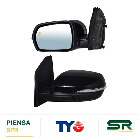 ESPEJO IZQUIERDO ELÉCTRICO 11 PINES CON DIRECCIONAL CON DESEMPAÑANTE PARA PINTAR CON SENSOR DE PUNTO CIEGO CON LUZ INFERIOR FORD EDGE 19 SE 2015-2024 / FORD SEL PLUS 2015-2024 / FORD TITANIUM ODC006 2015-2024 TYG