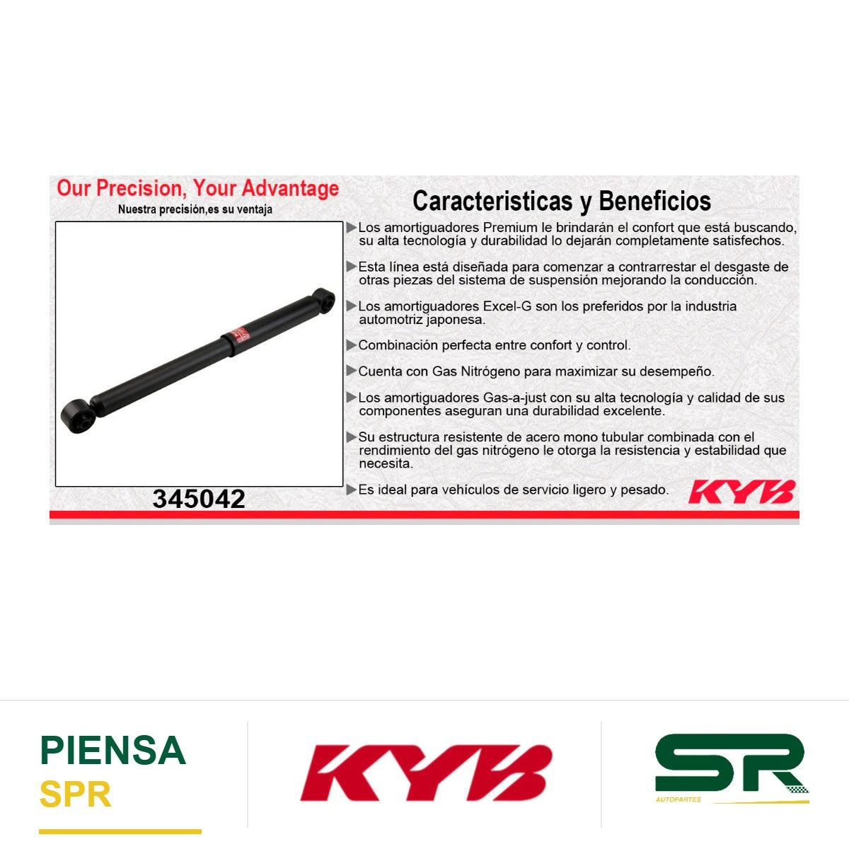 AMORTIGUADOR TRASERO GAS EXCEL-G NISSAN TITAN 2WD (2004-2012) KYB