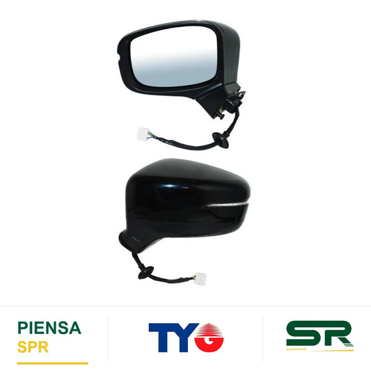 ESPEJO IZQUIERDO ELÉCTRICO 13 PINES CON DIRECCIONAL CON DESEMPAÑANTE AUTOABATIBLE PARA PINTAR CON MEMORIA HONDA ODYSSEY 2018-2025 TYG