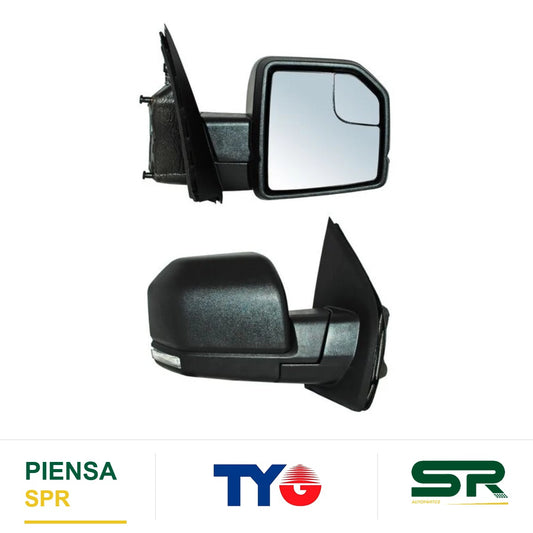 ESPEJO DERECHO ELÉCTRICO 6 PINES CON DIRECCIONAL CON DESEMPAÑANTE TEXTURIZADO CON SENSOR DE PUNTO CIEGO FORD PICKUP / FORD F-150 2015-2020 TYG