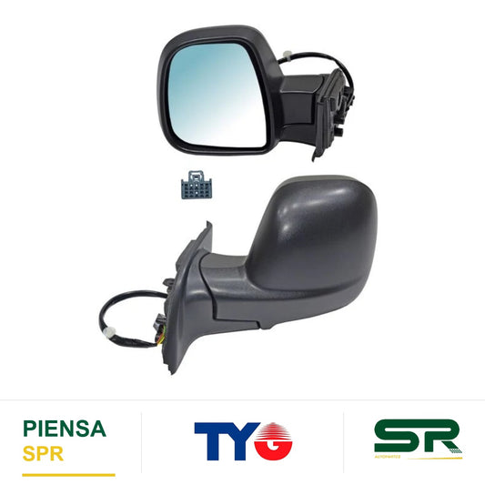 ESPEJO IZQUIERDO ELÉCTRICO 7 PINES CON DESEMPAÑANTE AUTOABATIBLE TEXTURIZADO PEUGEOT PARTNER 2020-2024 / PEUGEOT RIFTER 2020-2024 TYG