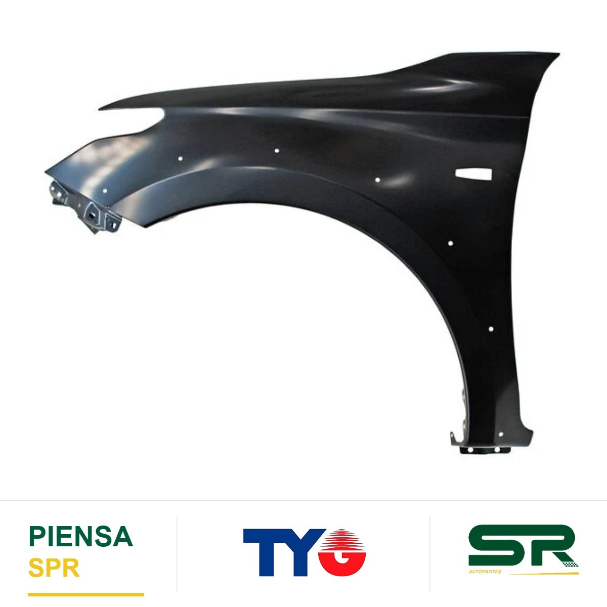 SALPICADERA IZQUIERDA MITSUBISHI CON HOYO PARA CUARTO C/HOYO P/MOLD MS MITSUBISHI PU L200 2016-2019 TYG
