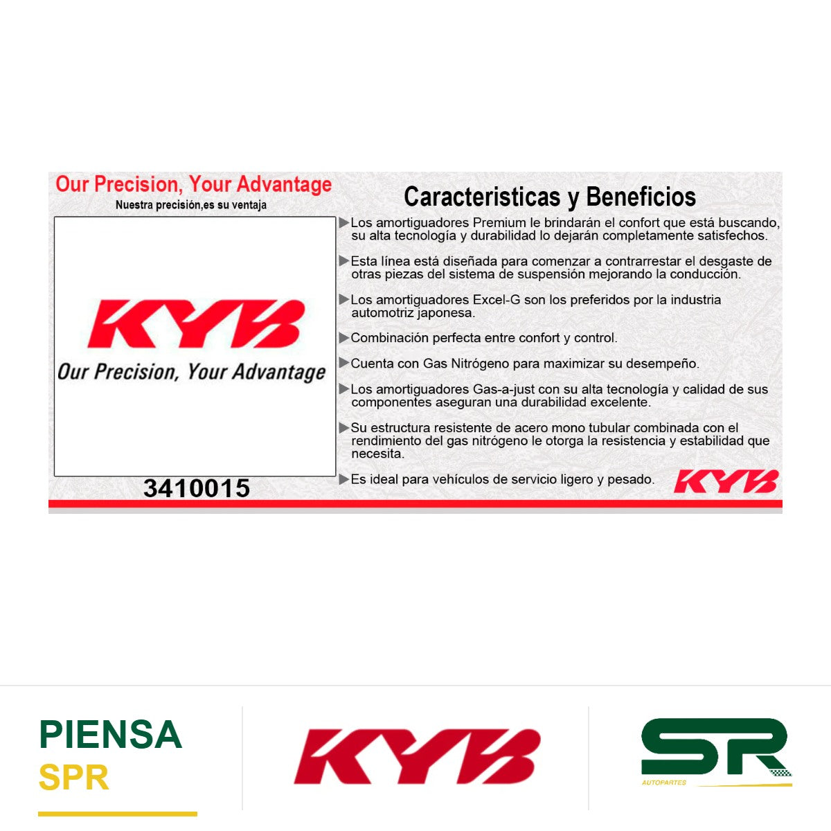 AMORTIGUADOR TRASERO GAS EXCEL-G SUBARU FORESTER TODAS (14 -17). KYB