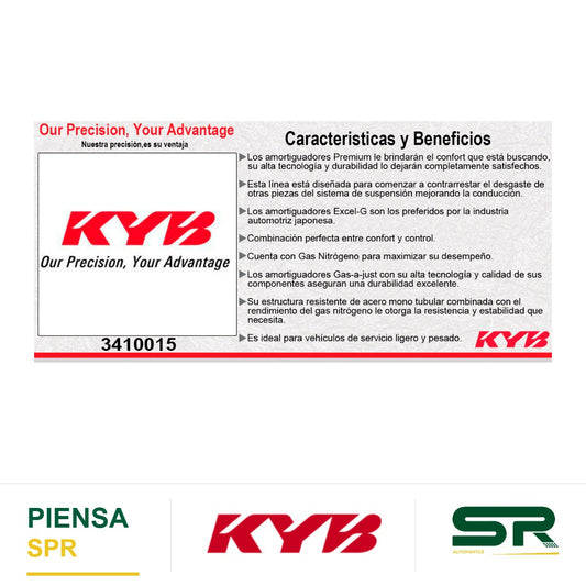 AMORTIGUADOR TRASERO GAS EXCEL-G SUBARU FORESTER TODAS (14 -17). KYB