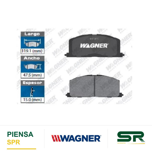 BALATA SEMIMETÁLICA DELANTERA CHEV NOVA 1986-1987- GEO PRISM 1989-1992 / TOYOTA CAMRY 1983-2008 / CELICA 1986-1989 / CELICA CONVERTIBLE 1987-1988 / CELICA GTS 89 / CELICA ST 1990-1991 / COROLLA COUPE 1989-1992 / COROLLA GTS 1990-1992 / COROLLA WAGNER