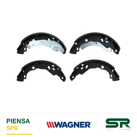 BALATA SEMIMETÁLICA TRASERA BALATA DE TAMBOR 1727-S1072 NISSAN PLATINA 2002-2010 / NISSAN APRIO 2008-2010 / RENAULT SANDERO 2010-2019 WAGNER