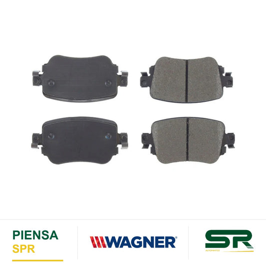 BALATA SEMIMETÁLICA TRASERA AUDI A3 2015-2016 / A3 QUATTRO 15 / S3 16 / VOLKSWAGEN GOLF 2015-2016 / GOLF SPORTWAGEN 2015-2016 / GTI 2015-2016 / PASSAT 2015-2021 WAGNER