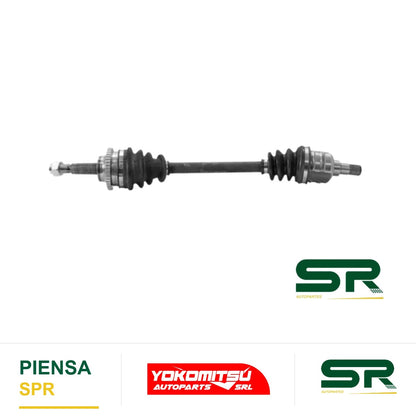 FLECHA COMPLETA DELANTERA IZQUIERDA CON ABS ESTÁNDAR L/RUEDA E22 47T L/CAJA E22 621MM (BEAT 1.2L 18-21) SPARK 1.2L 2011-2017 YOKOMITSU