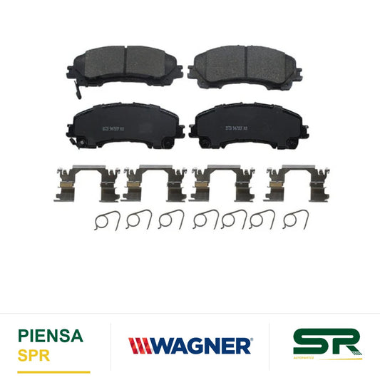 BALATA CERÁMICA DELANTERA 8906-D1736 INFINITI Q50 2014-2019 / Q60 2017-2019 / QX50 2016-2020 / NISSAN ROGUE 2014-2019 / X-TRAIL 2014-2021 WAGNER