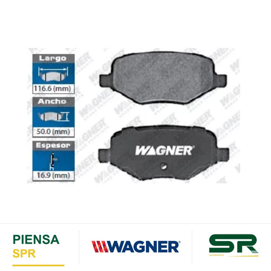 BALATA CERÁMICA TRASERA FORD EDGE 2011-2013 / EXPLORER 2011-2013 2015-2016 / FLEX 2009-2013 / TAURUS 2010-2013 15 / LINCOLN MKS 2009-2012 15 / MKT 2010-2012 15 / MKX 2011-2012 WAGNER
