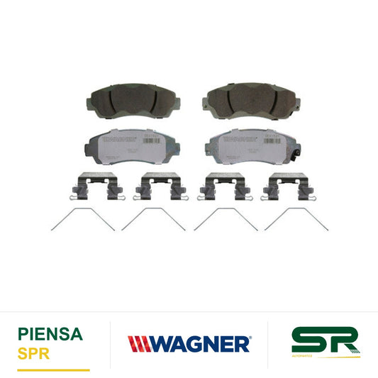 BALATA CERÁMICA DELANTERA HONDA CROSSTOUR 2013-2015 ; HONDA CROSSTOUR AWD EXL 2011-2012 ; HONDA CROSSTOUR FWD EX 2012-2013 ; HONDA CR-V NUEVA 2012-2016 ; HONDA ODYSSEY 2011-2016 WAGNER