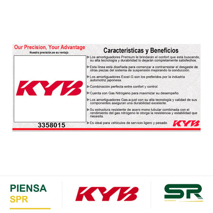 AMORTIGUADOR DELANTERO GAS EXCEL-G AUDI A3 (2017-2018) 2WD EXC Y SUSPENSIËN ELECTRËNICA - S3 Y SUSPENSIËN ELECTRËNICA 2WD EXC(2017-2018). KYB