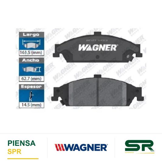 BALATA SEMIMETÁLICA TRASERA CHEV MALIBU 2002-2003 / OLDSMOBILE ALERO 2002-2003 / PONTIAC GRAND AM 2002-2004 / VOLKSWAGEN GOLF 07 WAGNER