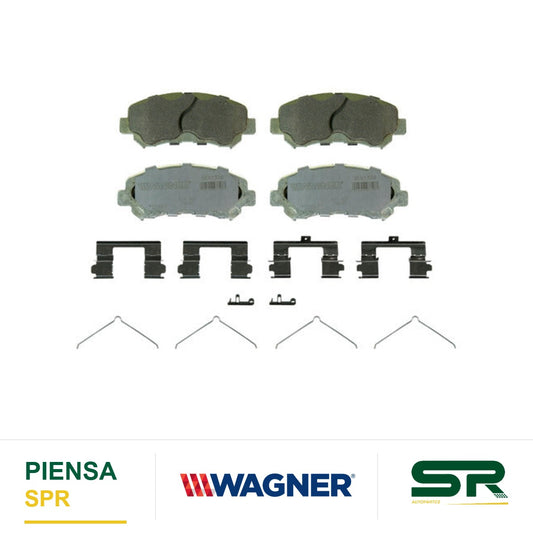 BALATA CERÁMICA DELANTERA NISSAN ROGUE 2008-2011 ; NISSAN SENTRA SE-R SPEC V 2007-2008 ; NISSAN X-TRAIL 2010-2011 ; RENAULT KOLEOS 2009-2013 ; SUZUKI KIZASHI 2010-2013 WAGNER