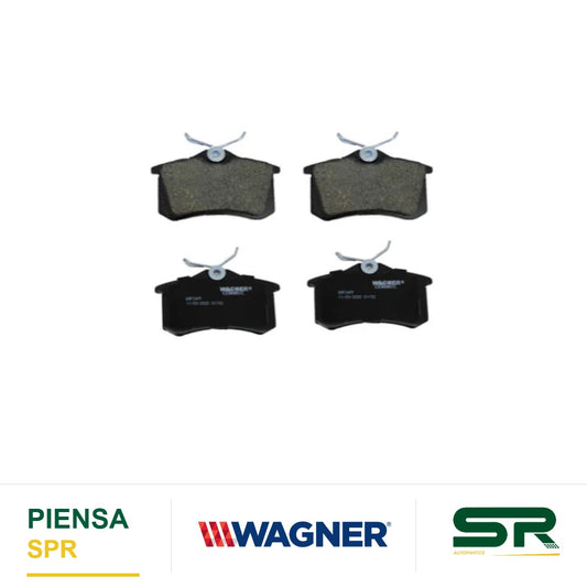 BALATA CERÁMICA TRASERA AUDI A4 2003-2006 / A6 2002-2004 / S6 2002-2003 / RANAULT FLUENCE 2011-2012 / SEAT ALHAMBRA 02 / VOLKSWAGEN CORRADO 1990-1993 / GOLF 1985-1994 / JETTA 1985-1992 96 / PASSAT 1992-1993 98 / QUANTUM 1986-1988 / SCIROCCO WAGNER