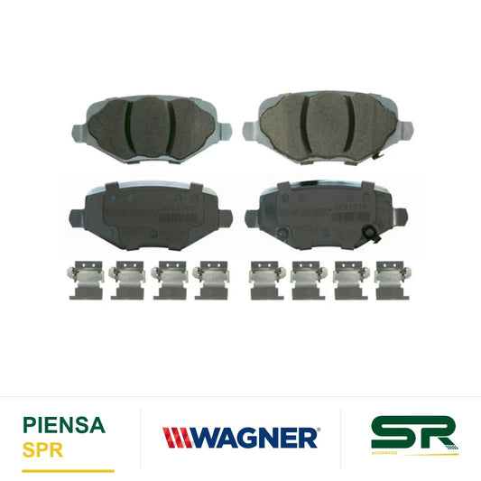 BALATA CERÁMICA TRASERA CHRYSLER TOWN & COUNTRY 2016-2012; DODGE GRAND CARAVAN 2016-2012; JOURNEY 13; RAM C / V 2015-2012; VOLKSWAGEN ROUTAN 2014-2013 WAGNER