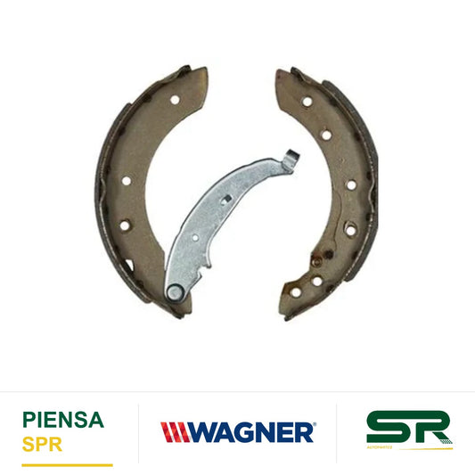 BALATA SEMIMETÁLICA TRASERA BALATA DE TAMBOR 1695-S1029 DODGE VISION 2015-2018 / FIAT UNO 20 / MOBI 2021-2022 / RENAULT CLIO 2002-2010 / SANDERO 2002-2010 / STEPWAY 2002-2010 / NISSAN APRIO 2008-2009 / PLATINA 2002-2010 WAGNER