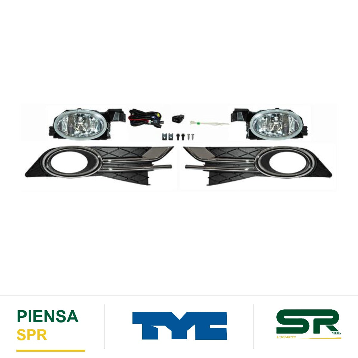 FARO DE NIEBLA CROMADA JUEGO HONDA ODYSSEY 2014-2017 C / PARRILLA FILO TYC