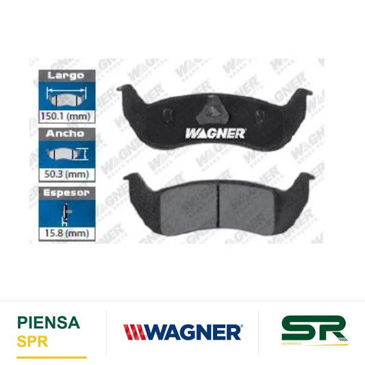 BALATA CERÁMICA TRASERA FORD CROWN VICTORIA 2003-2011 / RANGER 2010-2011 / LINCOLN TOWN CAR 2005-2011 / MERCURY GRAND MARQUIS 2003-2011 WAGNER