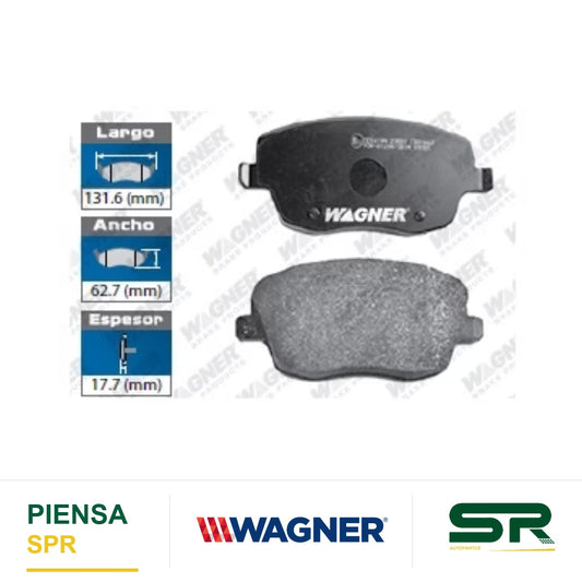 BALATA SEMIMETÁLICA DELANTERA C / SENSOR SEAT CORDOBA 2 0L 2003-2009 / SEAT IBIZA 2 0L, 1 8LT, FR 2003-2008 / VOLKSWAGEN POLO 2 0L 2003-2007 WAGNER