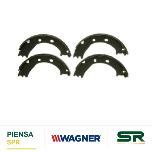 BALATA SEMIMETÁLICA TRASERA BALATA DE TAMBOR 1581-S852 DODGE RAM 1500 2002-2006 / DURANGO 2003-2006 / FOR E150 2004-2007 FRENO DE ESTACIONAMIENTO WAGNER