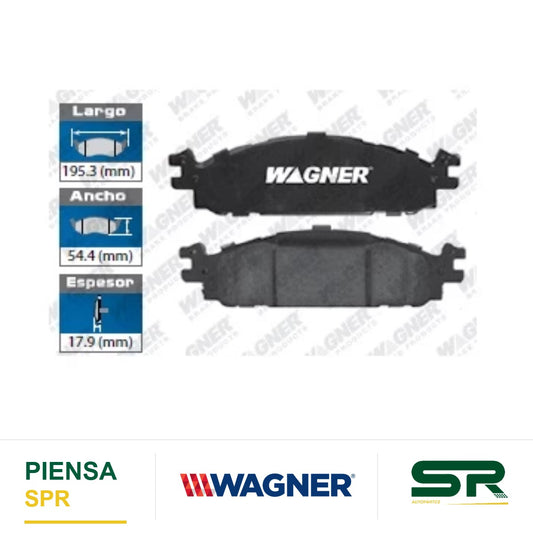 BALATA CERÁMICA DELANTERA FORD EXPLORER 2011-2017 EXC HD BRAKES / LINCOLN MKT 2010-2016 / MKS 2011-2012 / FLEX 2009-2016 / TAURUS 2011-2016 WAGNER