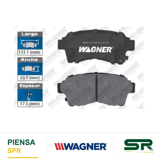 BALATA SEMIMETÁLICA DELANTERA CHEV PRIZM 98 / GEO PRISM 1993-1997 / TOYOTA CAMRY 1992-2001 / CELICA 1994-1998 / COROLLA 1993-1998 / RAV4 1996-2000 WAGNER