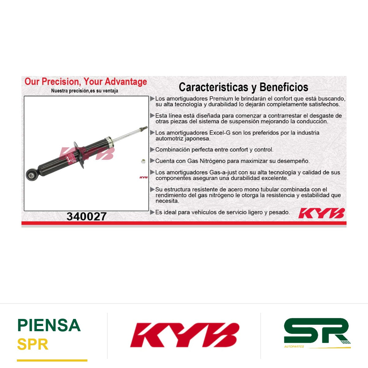 AMORTIGUADOR TRASERO GAS EXCEL-G SUBARU OUTBACK AWD (2010-2012) KYB
