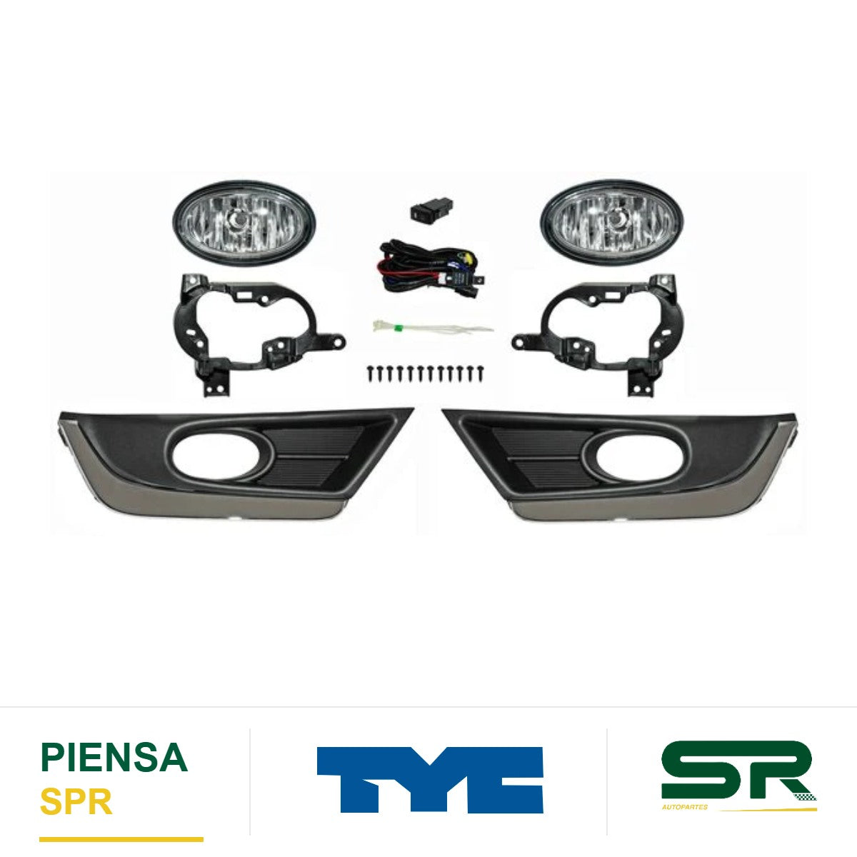 FARO DE NIEBLA CROMADA JUEGO HONDA CR-V 2017-2019 C / PARRILLA FILO TYC