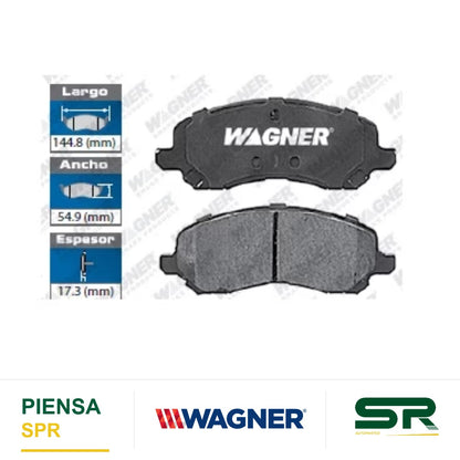 BALATA CERÁMICA DELANTERA CHRYSLER 200 2011-2014 / SEBRING 2001-2005 2007-2010 / DODGE AVENGER 2008-2014 / CALIBER 2007-2012 / STRATUS 2001-2005 / JEEP COMPASS 2007-2015 2017 / PATRIOT 2007-2015 2017 / MITSUBISHI ECLIPSE 2000-2012 / GALANT 2000-2011 / LAN
