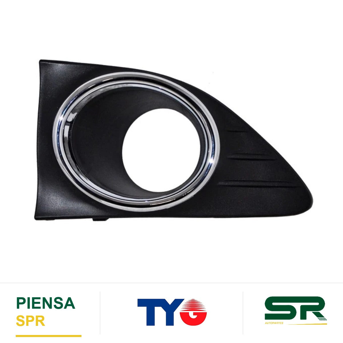 REJILLA IZQUIERDA PARA FARO DE NIEBLA CROMADA RENAULT STEPWAY 2016-2019 / RENAULT LOGAN 2016-2019 / RENAULT SANDERO 2016-2019 TYG