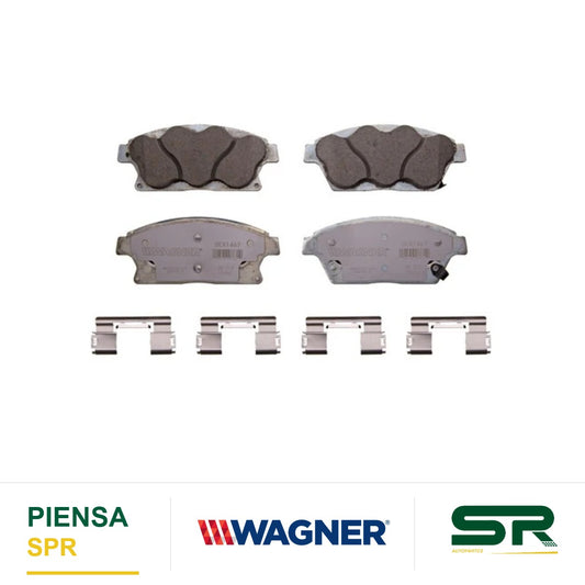 BALATA CERÁMICA DELANTERA BUICK ENCORE 2013-2017 / VERANO 2012-2017 / CADILLAC ATS 2013-2018 / CHEV CRUZE 2014-2015 / TRAX 2014-2017 / VOLT 2011-2015 WAGNER