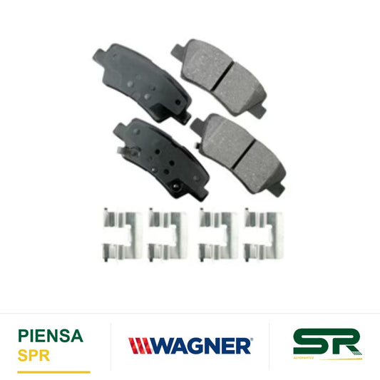 BALATA SEMIMETÁLICA TRASERA HYUNDAI ELANTRA GT 2013-2016 / VELOSTER 2012-2015 / KIA CADENZA 2015-2016 / FORTE 2014-2016 / SOUL 2014-2016 WAGNER