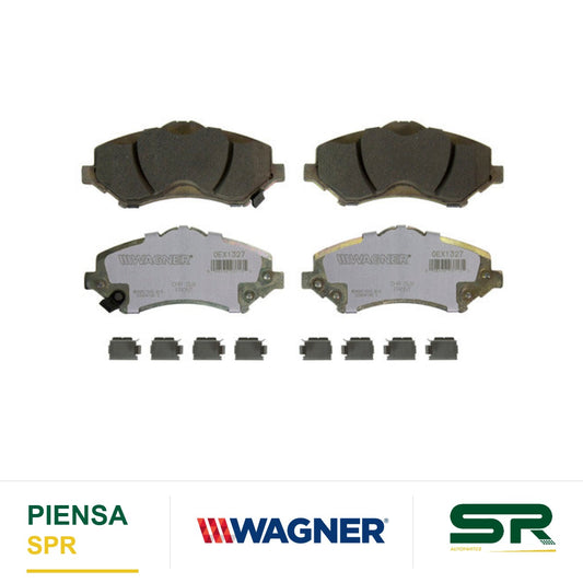 BALATA CERÁMICA DELANTERA CHRYSLER TOWN & COUNTRY 2008-2011 ; DODGE GRAND CARAVAN C / ABS; S / ABS; EXC HD BRAKES 2008-2011 ; DODGE JOURNEY 2008-2011 ; DODGE JOURNEY EXC BRE BRAKE CODE 2012-2012 ; VOLKSWAGEN ROUTAN 2009-2013 WAGNER
