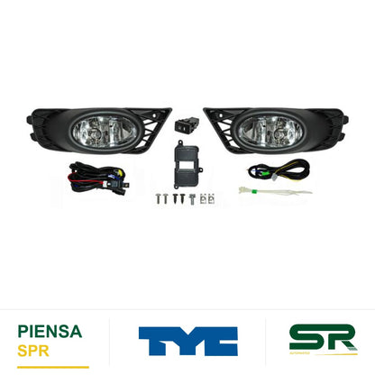 FARO DE NIEBLA JUEGO HONDA CIVIC 2009-2011 4P C / PARRILLA TYC