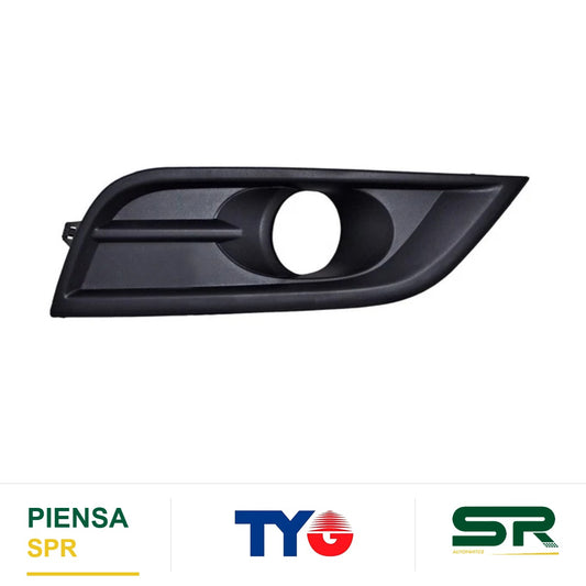 REJILLA DERECHO SIN HOYO PARA SENSOR PARA FARO DE NIEBLA NEGRA RENAULT KOLEOS 2017-2019 PINT MTP TYG