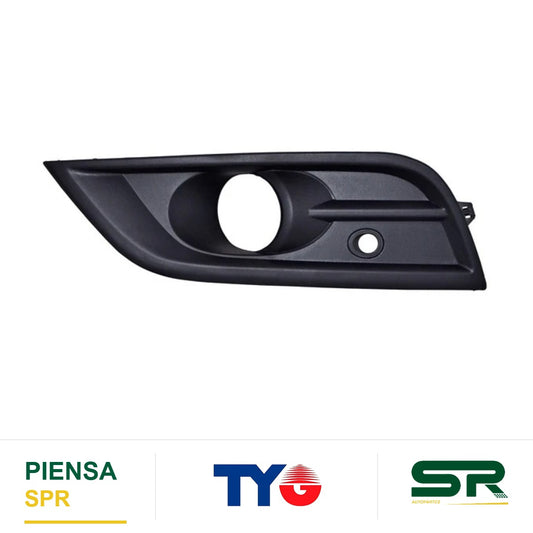 REJILLA IZQUIERDO CON HOYO PARA SENSOR PARA FARO DE NIEBLA NEGRA RENAULT KOLEOS 2017-2019 PINT MTP TYG