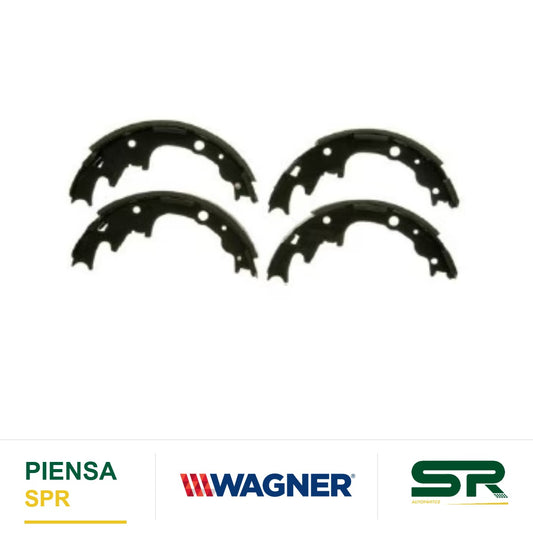 BALATA SEMIMETÁLICA TRASERA BALATA DE TAMBOR 2180T-S704 FORD RANGER 1995-2009 , MAZDA B2300 1995-2009 , MAZDA B2500 1998-2001 , MAZDA B3000 1995-2007 , MAZDA B4000 1995-2009 WAGNER