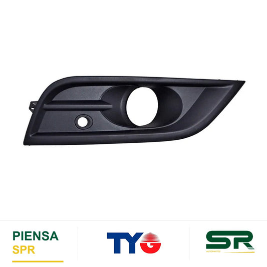 REJILLA DERECHO CON HOYO PARA SENSOR PARA FARO DE NIEBLA NEGRA RENAULT KOLEOS 2017-2019 PINT MTP TYG