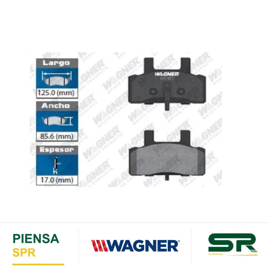 BALATA SEMIMETÁLICA DELANTERA CADILLAC ESCALADE 1999-2002 / CHEVROLET CHEVY VAN 1990-1993 / EXPRESS VAN G2500 1999-2001 / TAHOE 1996-1999 / TAHOE POLICE 1998-1999 / VAN G3500 1997-1998 / RAM 2500 1999-2001 / RAM 3500 99 / C2500 1988-1999 / K-2500 WAGNER