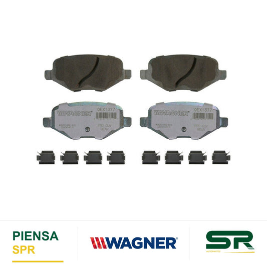 BALATA CERÁMICA TRASERA FORD EDGE 2011-2013 ; FORD EXPLORER HD BRAKES 2013-2015 ; FORD EXPLORER EXC HD BRAKES 2011-2012 ; FORD FLEX 2009-2011 ; FORD TAURUS 2010-2011 ; LINCOLN MKS 2009-2011 ; LINCOLN MKT 2009-2011 ; LINCOLN MKX 2011-2011 WAGNER