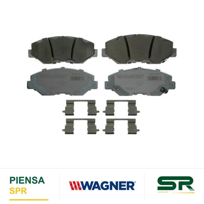 BALATA CERÁMICA DELANTERA ACURA ILX 2013-2015 / HONDA ACCORD 2004-2007 2011-2017 / CIVIC 2013-2021 / CR-V 2002-2006 2012-2016 / CR-Z 2016 / ELEMENT 2003-2011 / FIT 2013-2014 / PILOT 2004-2008 WAGNER